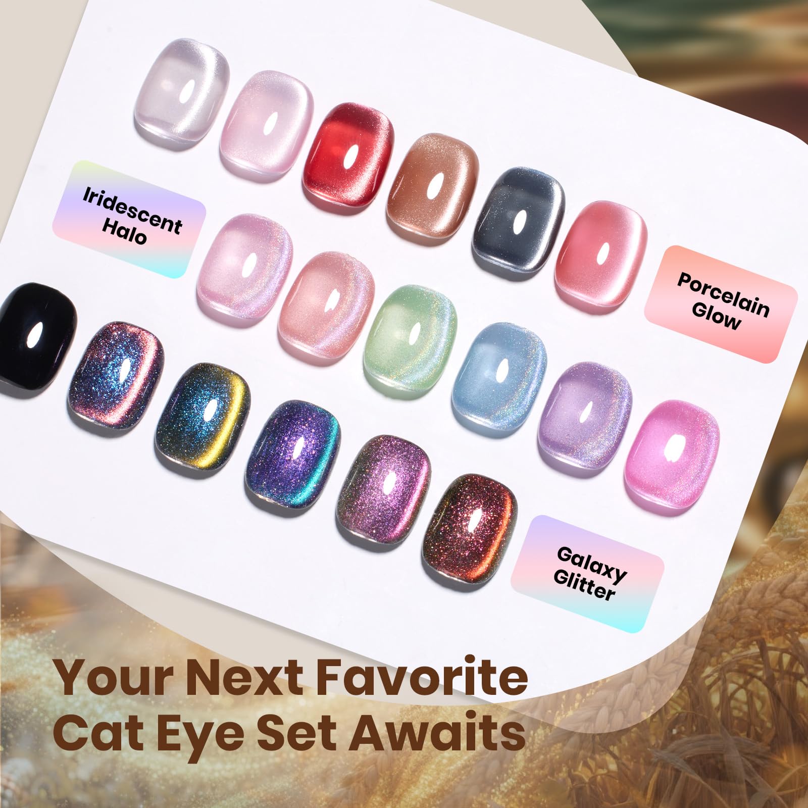 Beetles Gel Polish Ojo Gato Magnético, imán incluido para estilos variables.