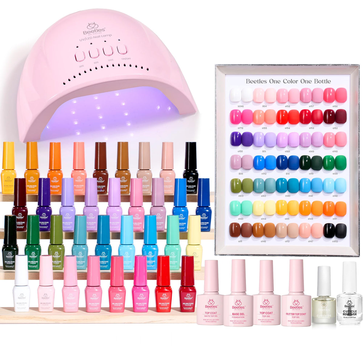 Beetles paleta de 35 colores para manicura rápida y elegante.