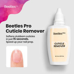 Beetles Pro Cuticle Remover, textura líquida para aplicación precisa y suave.