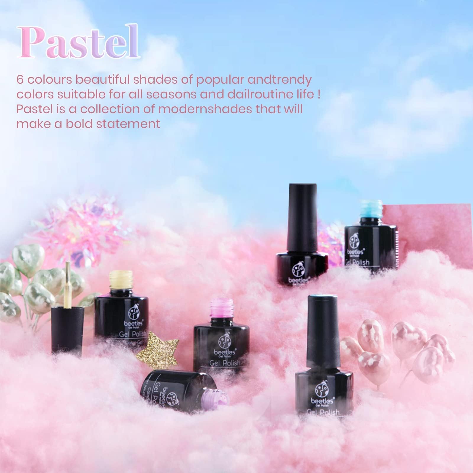 Beetles Gel Polish Pastel Morado tono lila para estilo.
