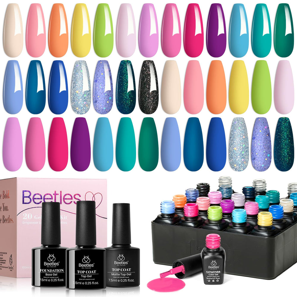 Beetles Gel Polish compatible con UV/LED para secado rápido.