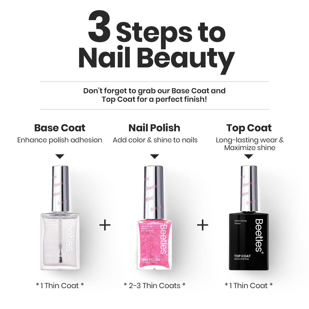 Beetles Glitter Nail Polish Set durable wear resists chipping and fading.