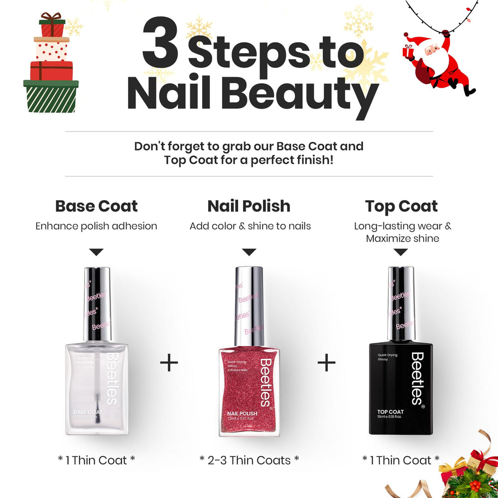 Beetles Glitter Nail Polish Set gift idea for special occasions like Valentine’s Day