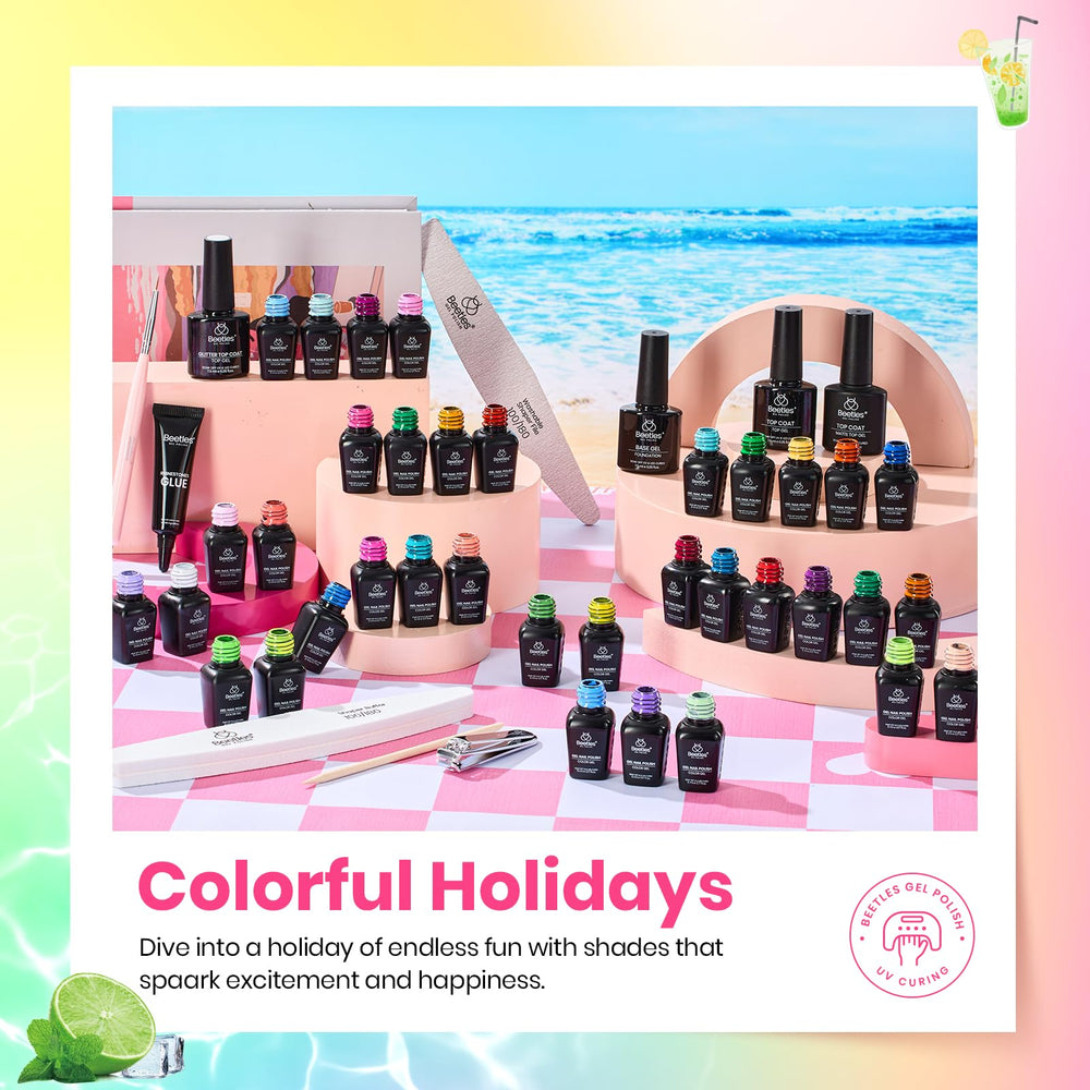 Beetles Glossy Top Coat adds high shine and smooth finish.