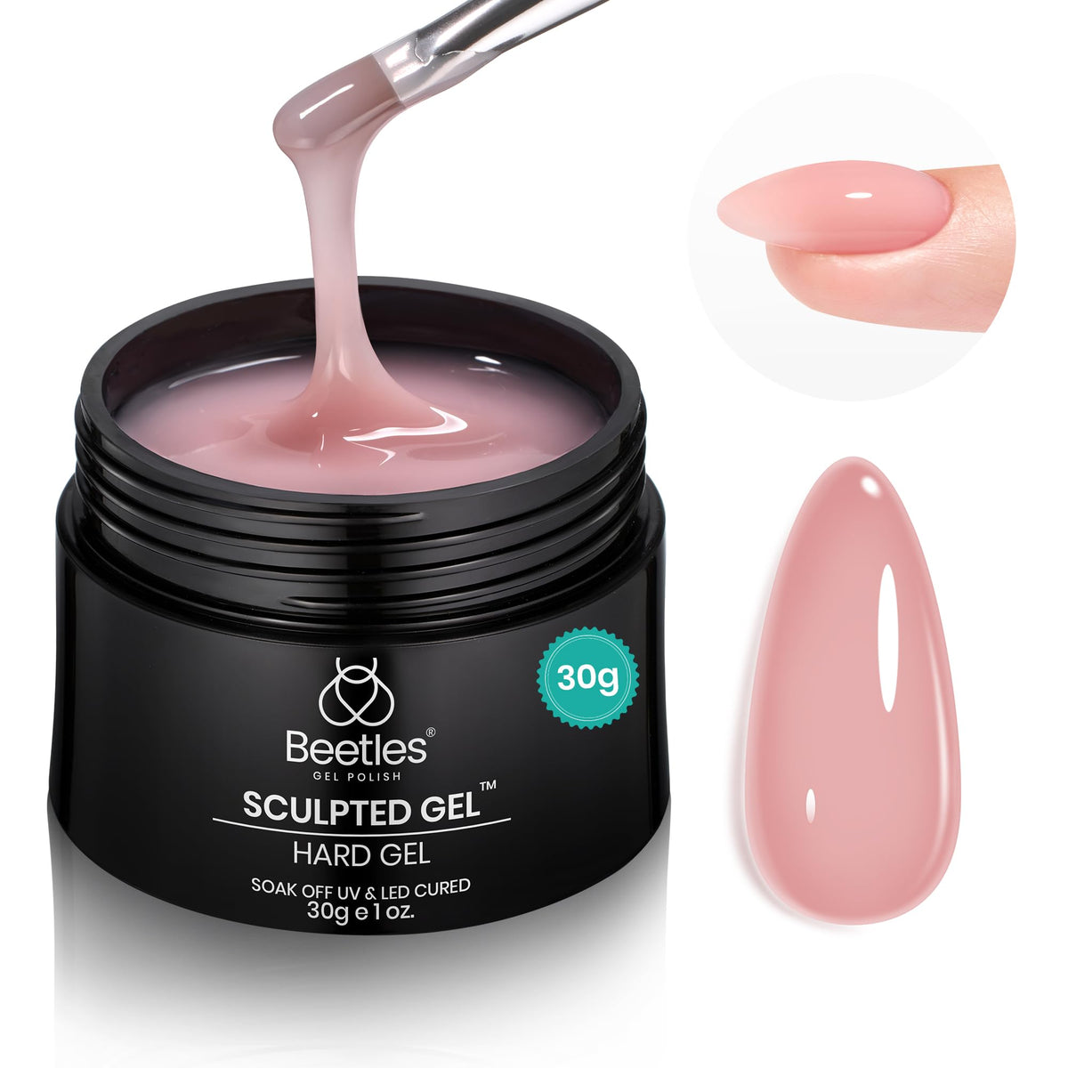 Beetles Rose Dusk hard gel bottle for smooth pink base
