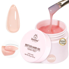 Beetles HEMA-Free Gel duro para uñas, aplicación suave y control de forma precisa.