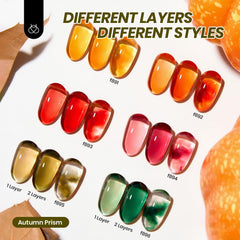 Beetles Jelly Gel Set muestra aplicación en capas para crear efectos