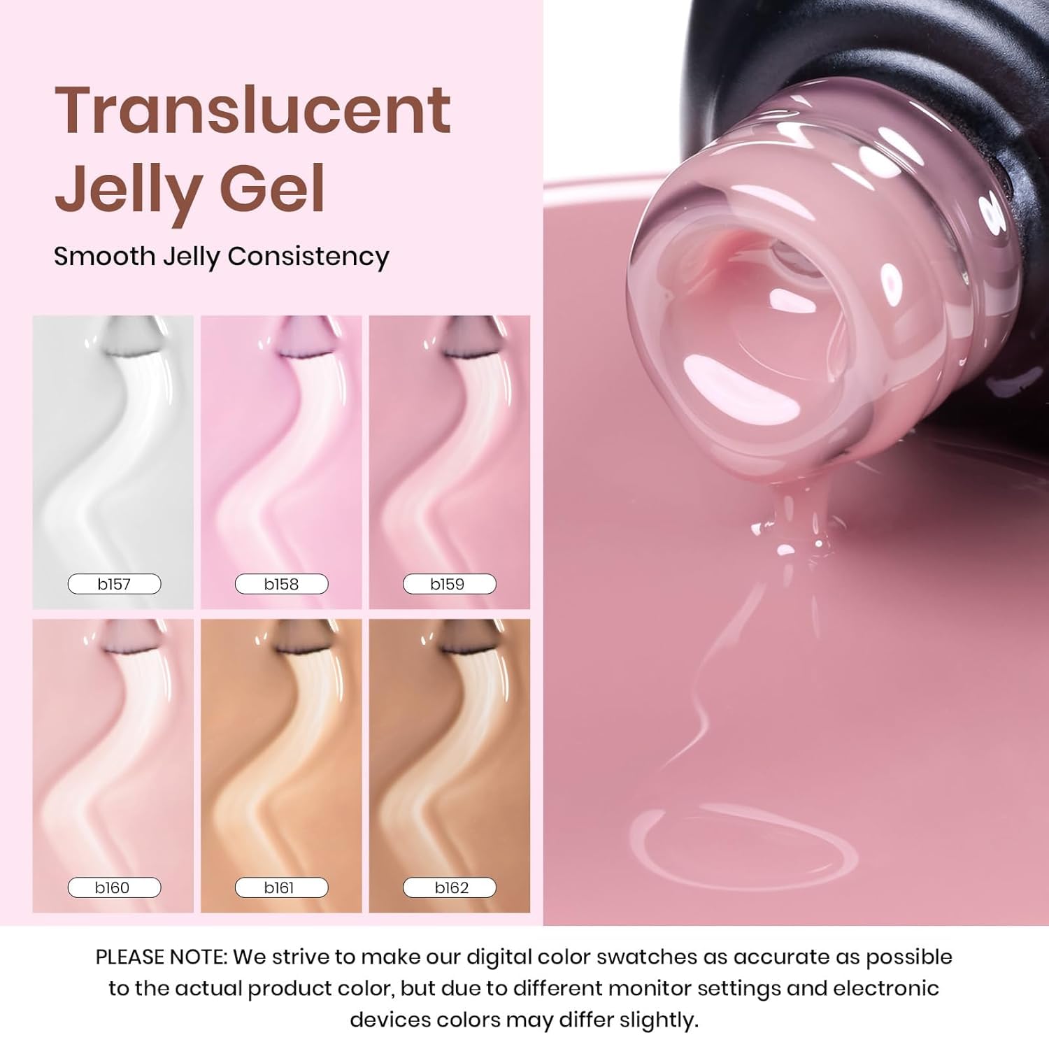Beetles Jelly Gel: guía de aplicación para uñas francesas brillantes.