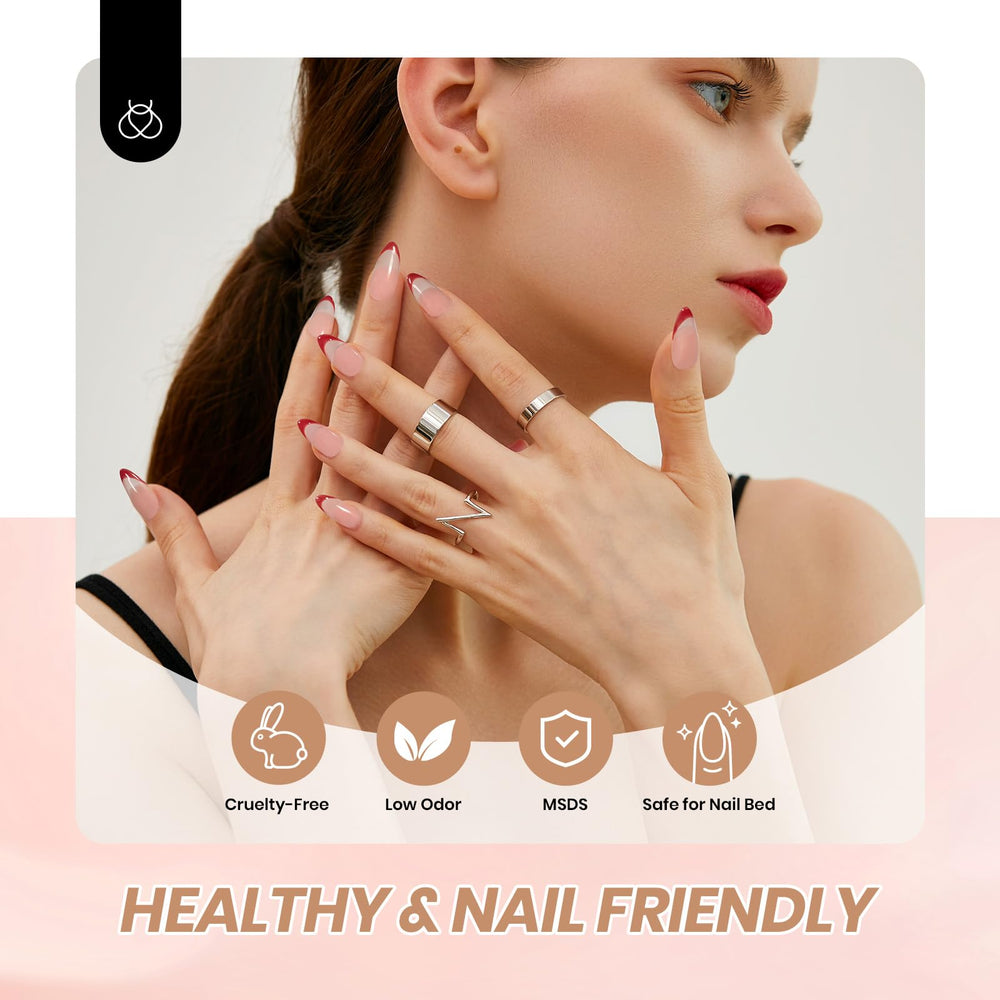 Beetles Jelly Gel Nail Polish Set: contenido del kit listo para usar.