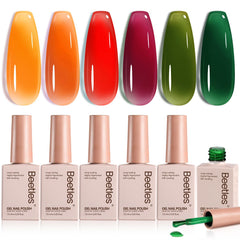 Beetles Jelly Gel Set muestra de botes con color vibrante para uñas elegantes