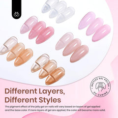 Beetles Jelly Gel: muestra blanco lechoso para nude suave.
