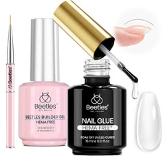 Beetles kit de uñas: gel y pegamento claros para uso en casa
