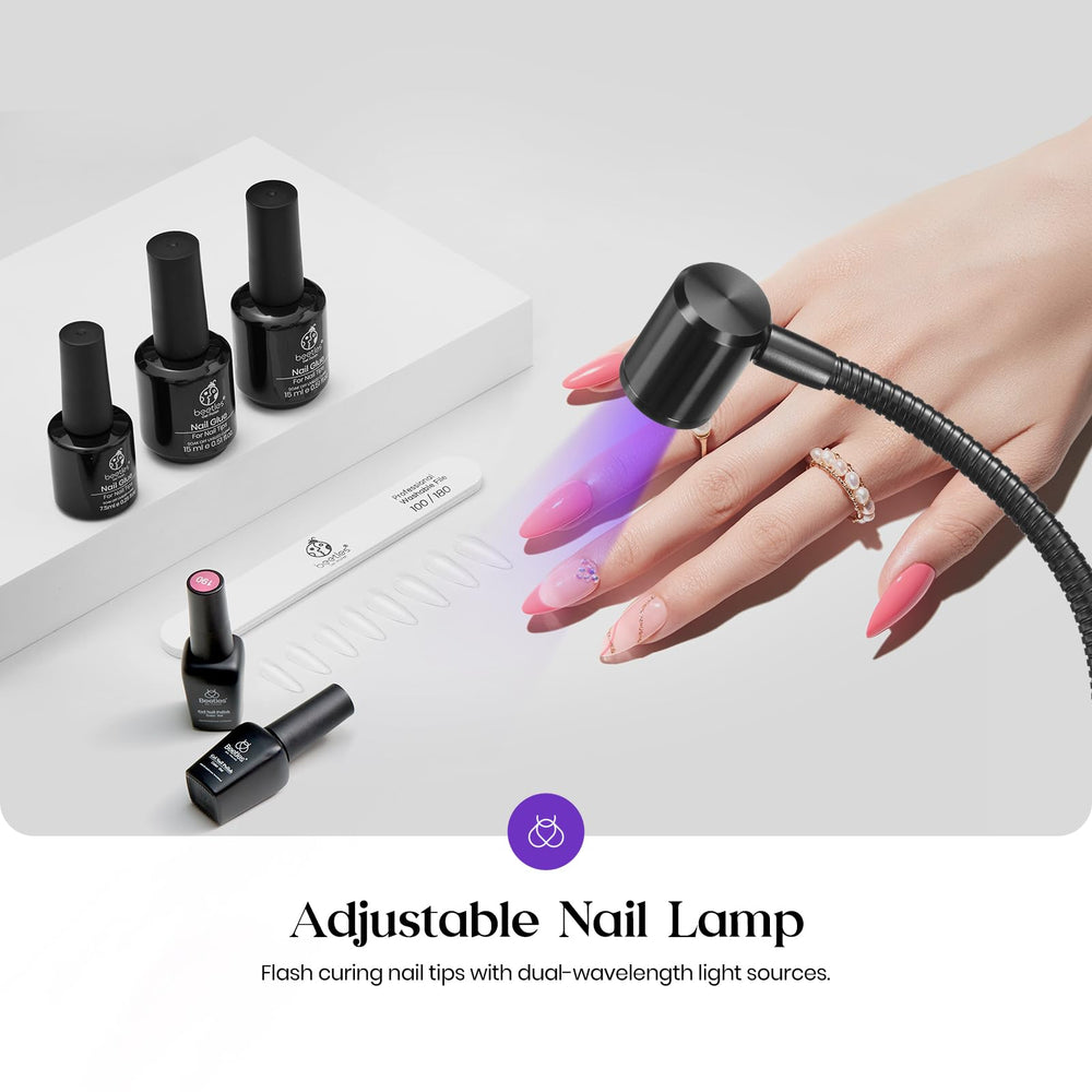 Beetles lámpara UV con brazo articulado 360°, dirección de luz precisa para manicura.