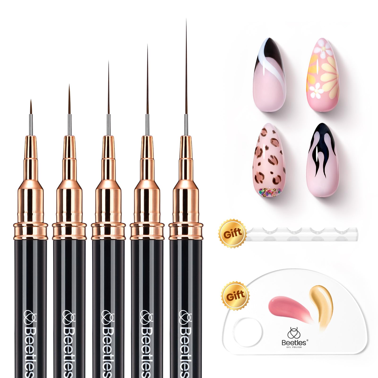 Beetles Liner Pinceles de fibras premium para detalles