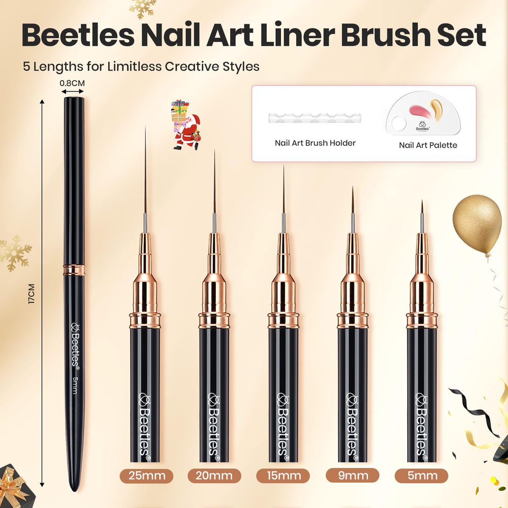 Beetles Liner Pinceles 9 mm para líneas largas y detalladas