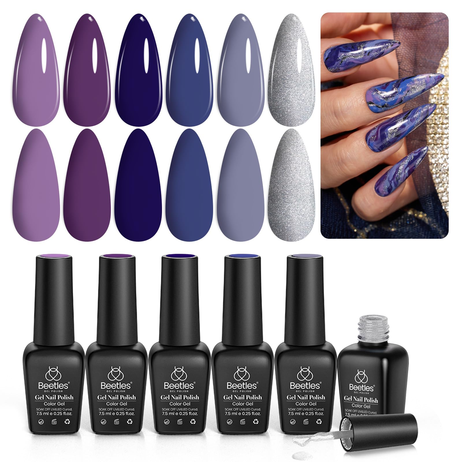 Beetles Lost Universe: set de colores vibrantes para uñas llamativas.
