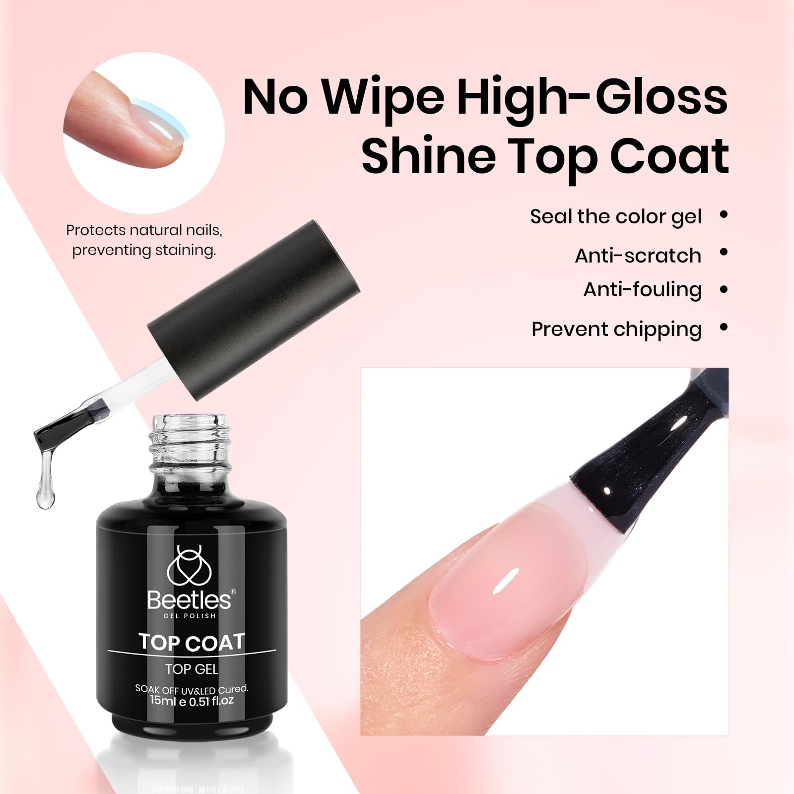 Beetles Gel Polish: lámpara de curado, secado rápido para uñas.