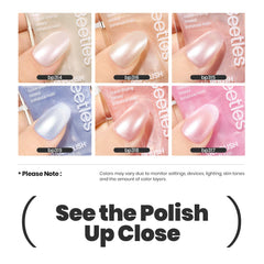 Beetles Mermaid glow nail polish adds iridescent shine.