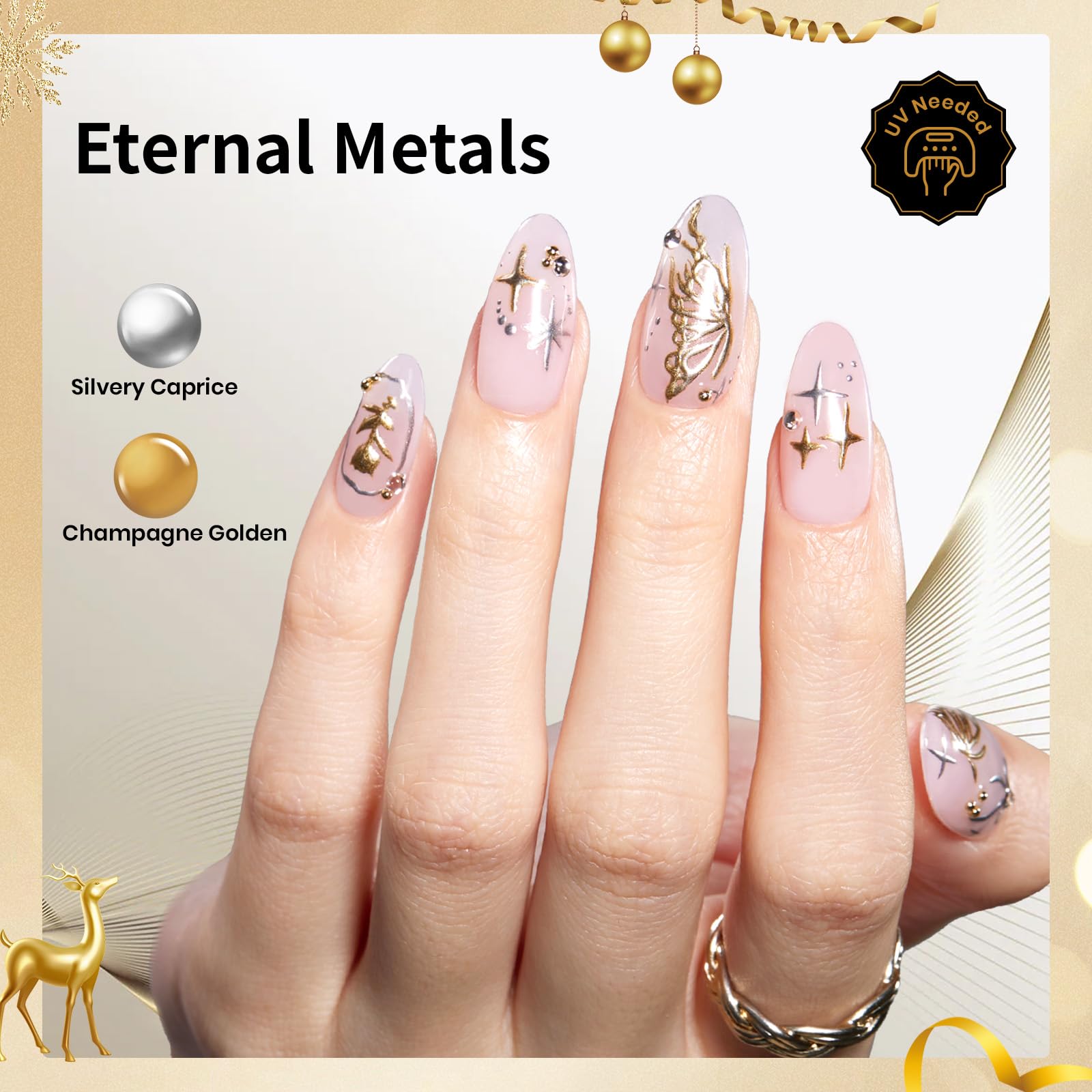 Beetles Gel Liner bronce brillo para delinear y realzar diseños.
