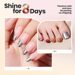 Beetles Mirror Nail Polish Set Bronze with warm chrome sparkle for versatile looks.
