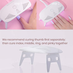 Beetles Nail Lamp Large Nail Space fits fingernails and toenails with comfort.
