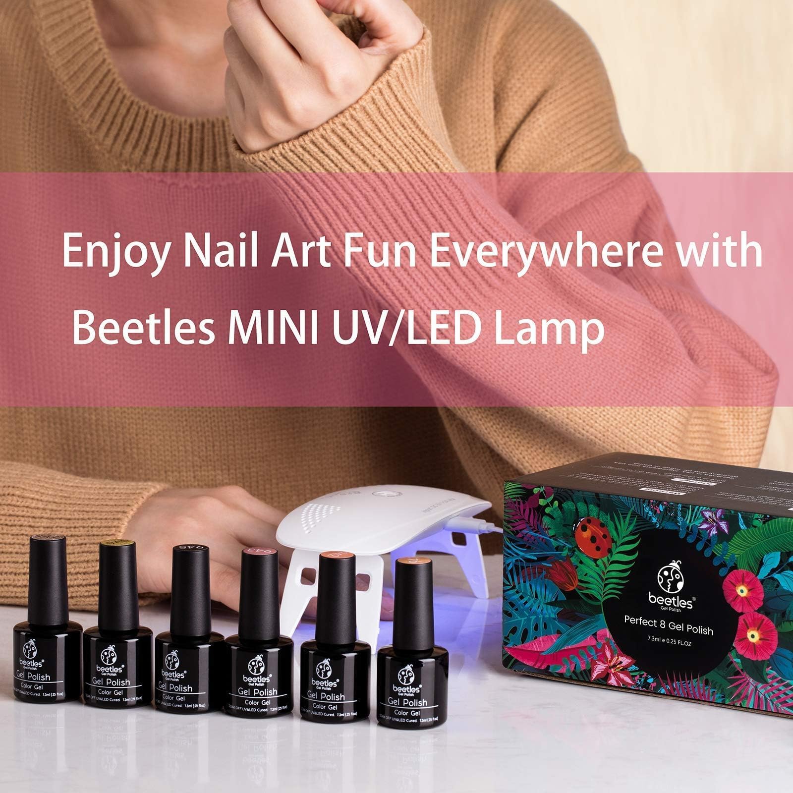 Beetles One-Button 90-Seconds Lamp simplifies gel curing for beginners.