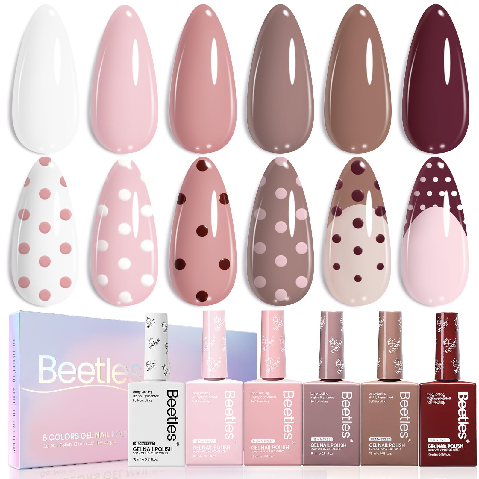 Beetles neutro gel uñas beige cremoso, tono suave para uso diario.