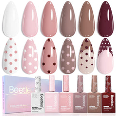 Beetles neutro gel uñas beige cremoso, tono suave para uso diario.