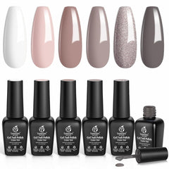 Beetles esmalte en gel neutro blanco: acabado brillante para uso diario.