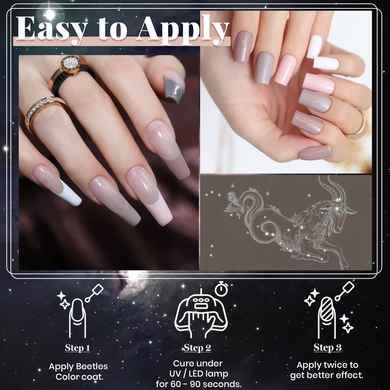 Beetles esmalte en gel neutro rosa suave: tono discreto para oficina.