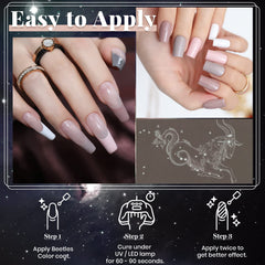 Beetles esmalte en gel neutro rosa suave: tono discreto para oficina.