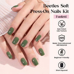 Beetles Press On Nails Kit colores brillantes: acabado profesional en casa