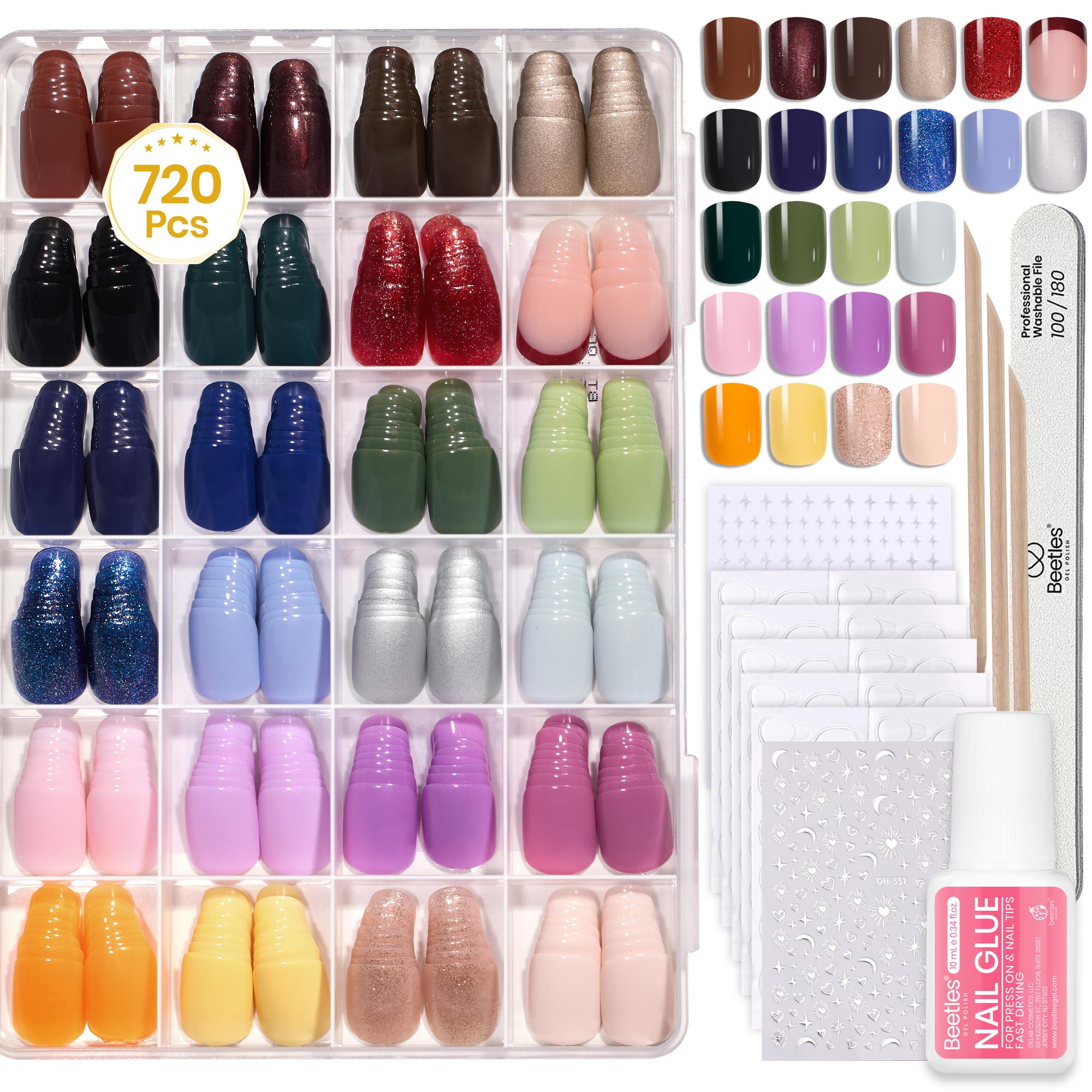 Beetles Press On Nails Funfetti: uñas postizas listas para lucir en minutos