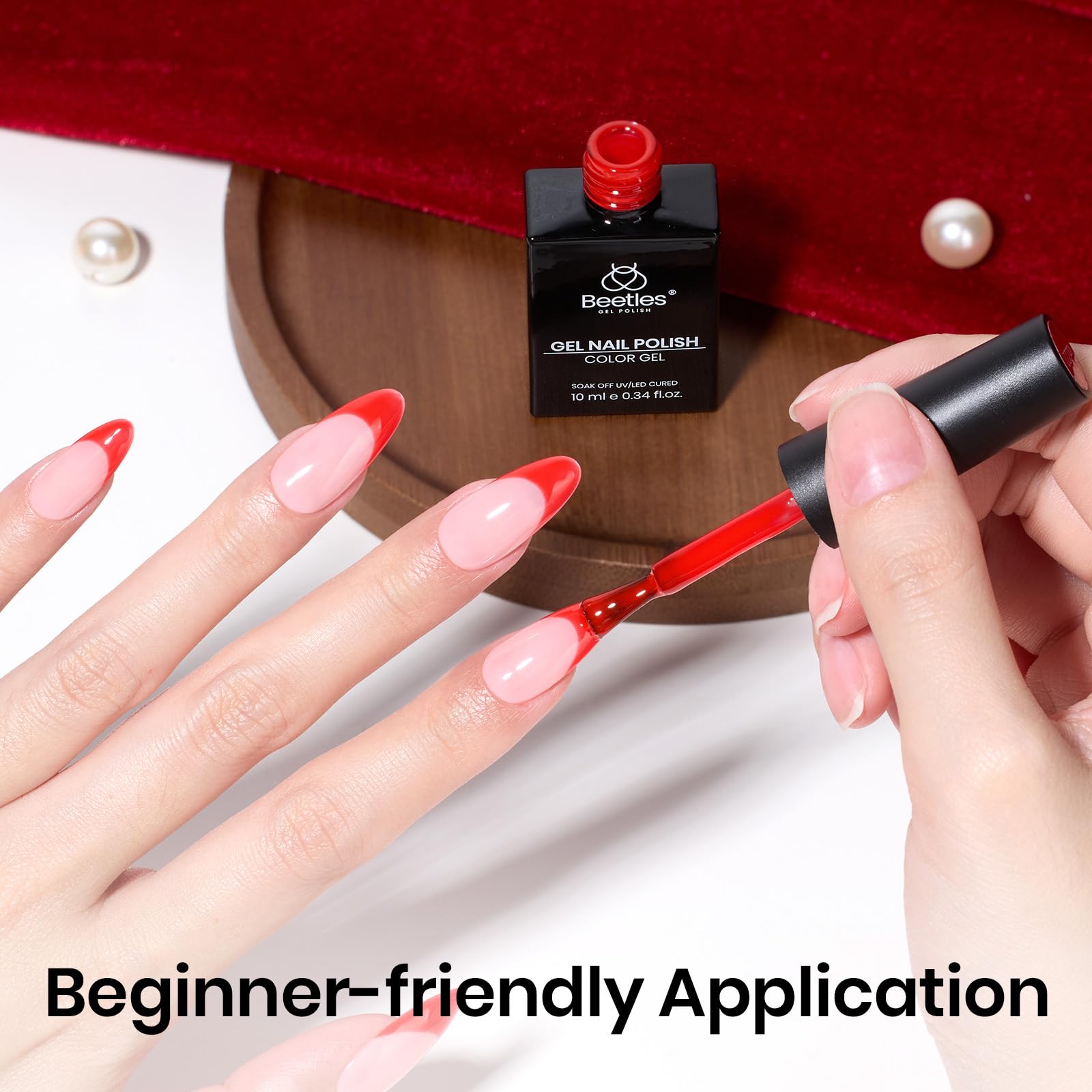 Beetles Rojo Gel Uñas: duración de hasta 28 días con cuidado.