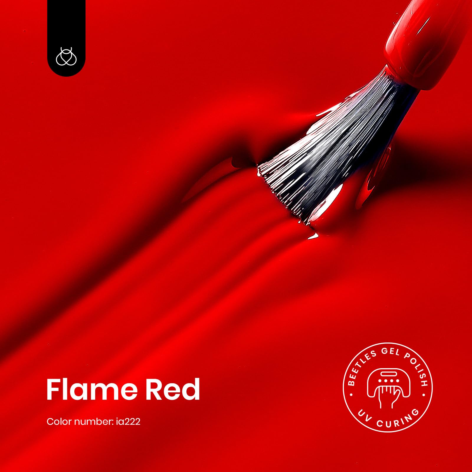 Beetles Rojo Gel Uñas: cobertura rápida para estilo de fiesta.