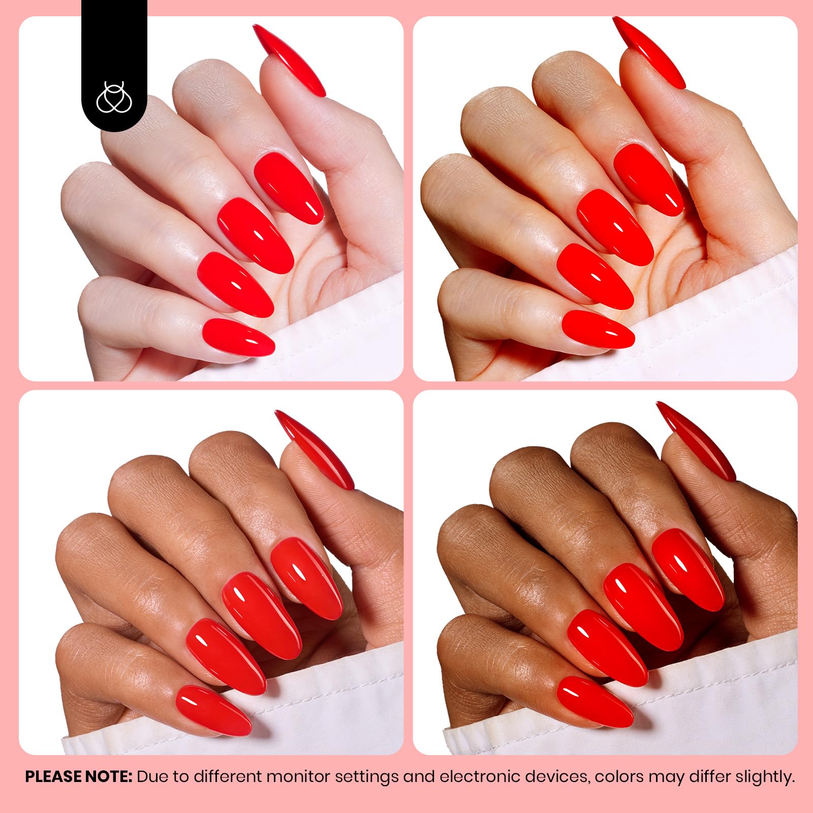 Beetles Rojo Gel Uñas: secado rápido para manicuras en casa.