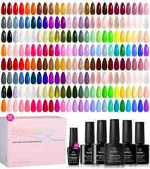 Beetles Sueños Cromáticos: conjunto de 100 colores para uñas brillantes.