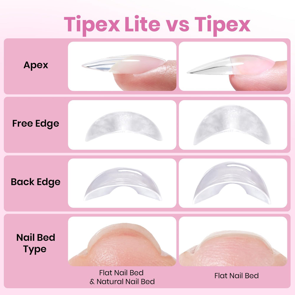 Beetles Tipex bubble-free nails with built-in apex for up to weeks.