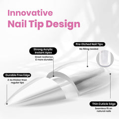 Beetles Tipex strong C-curve tips for durable, lasting wear.