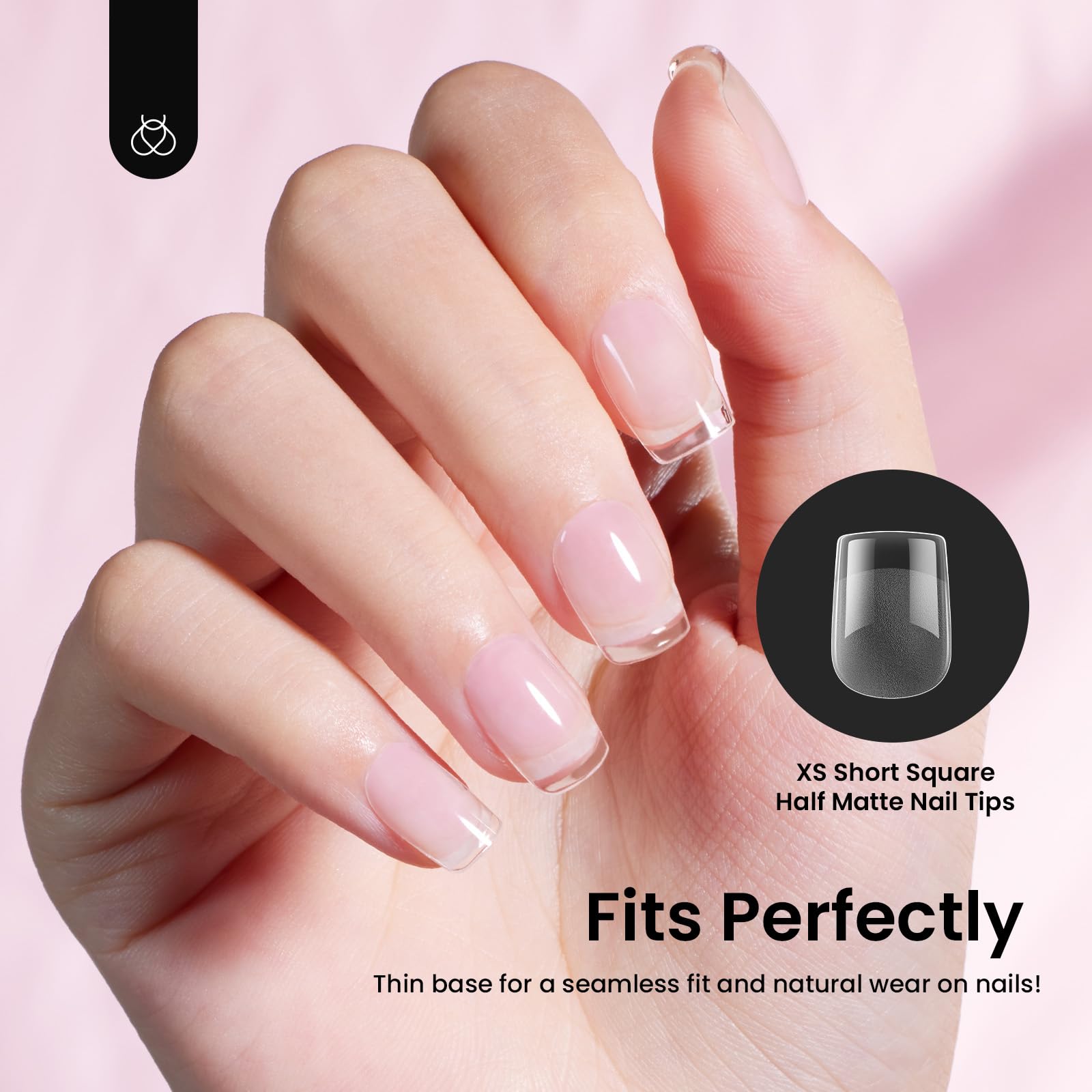 Beetles tips uñas cortas cuadradas: aplicación rápida para manicura casera