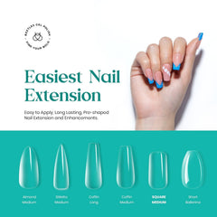 Beetles tips preformadas para rápida aplicación en uñas naturales