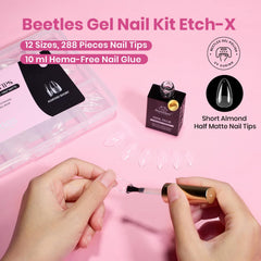Beetles tips uñas falsas en 12 tallas para ajuste perfecto.