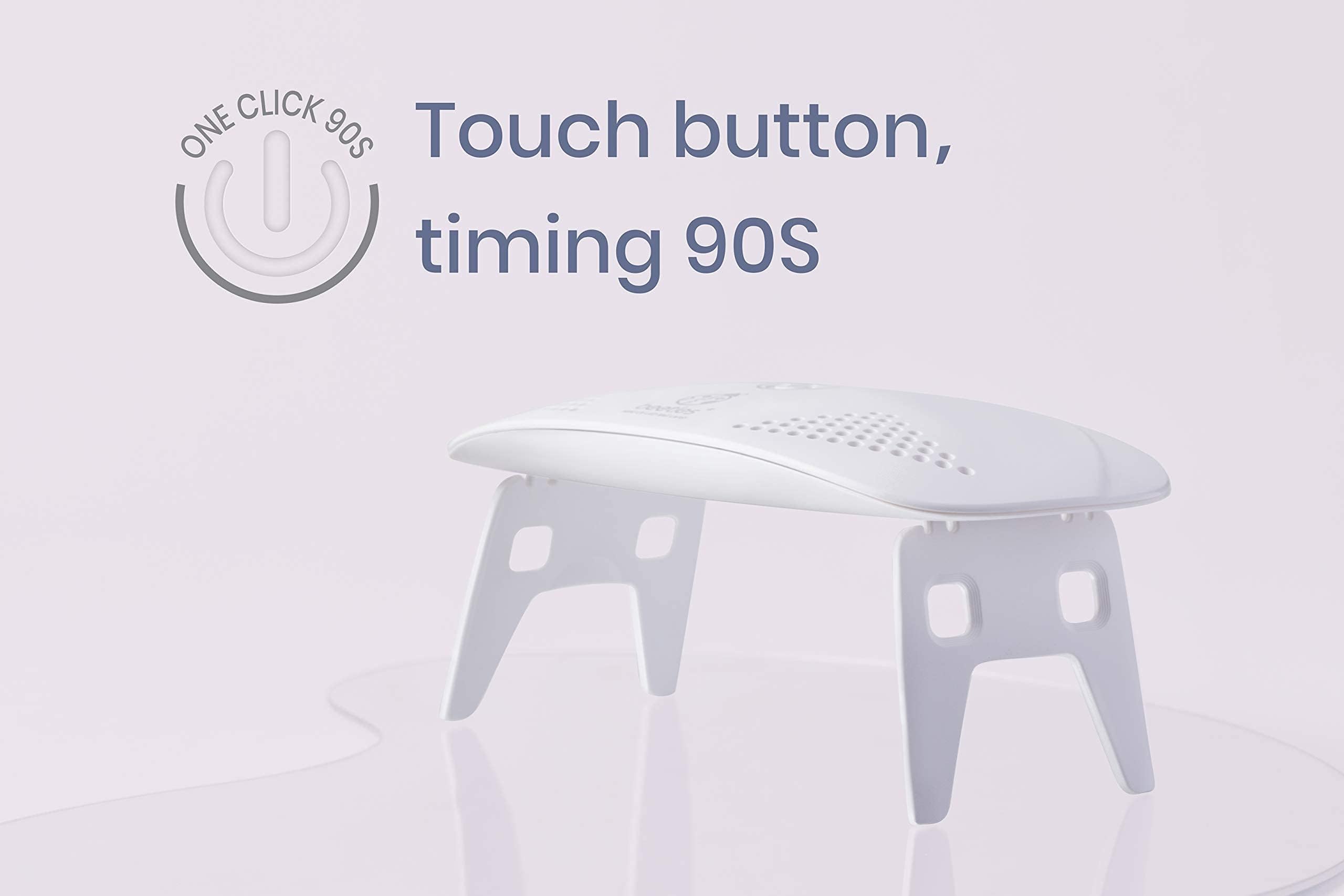 Beetles Travel-Ready Nail Lamp fits in bag for on-the-go manicures.