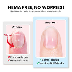 Beetles uñas prensadas transparentes: adhesivo claro para un acabado natural