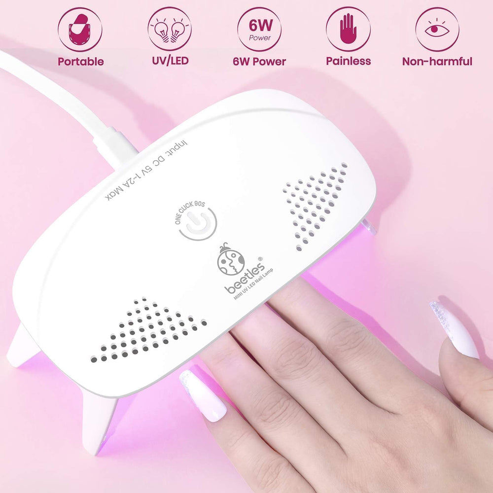 Beetles UV Nail Lamp USB Cable ensures easy charging for home or salon use.