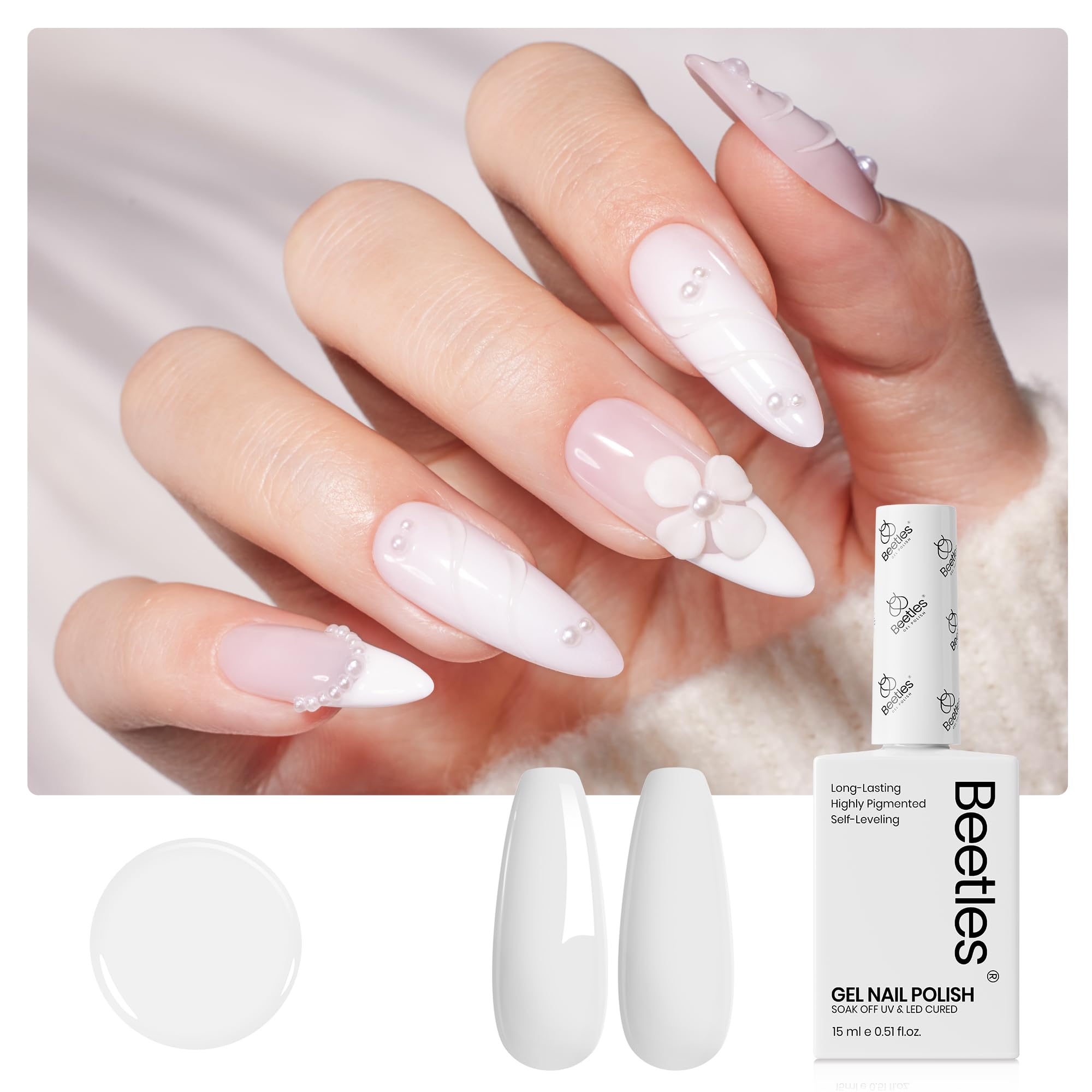 Beetles vernis gel blanc: coffret cadeau idéal pour femmes.