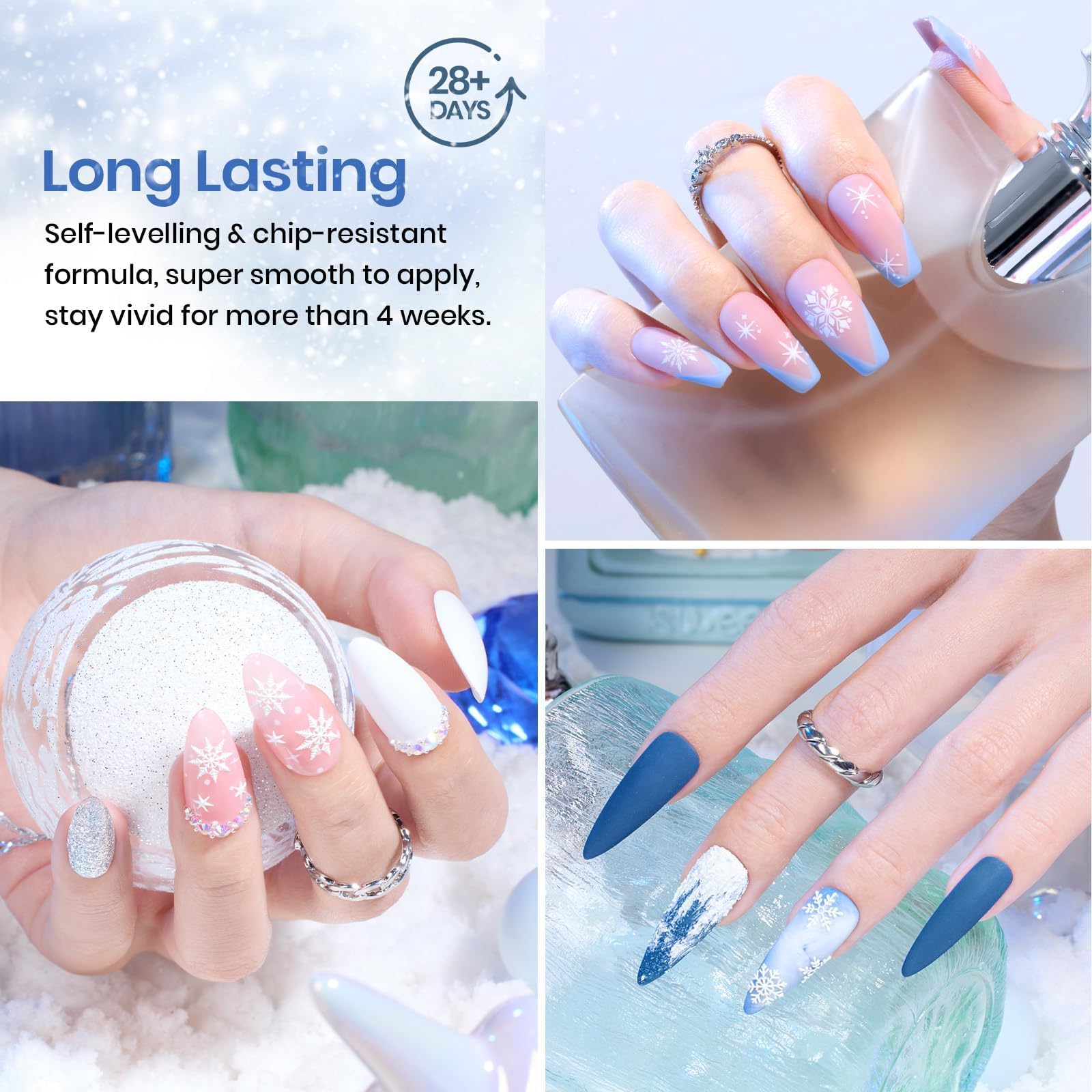 Beetles Holiday Nails Kit for DIY gel manicures at home.