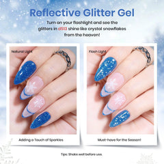 Beetles Glitter Snowflakes polish for twinkling accents and festive manicure.