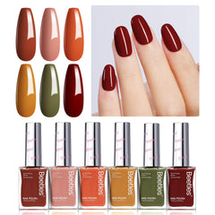 Beetles Winter Nail Polish Set P180 packaging displaying the six-color collection for autumn and winter nails.