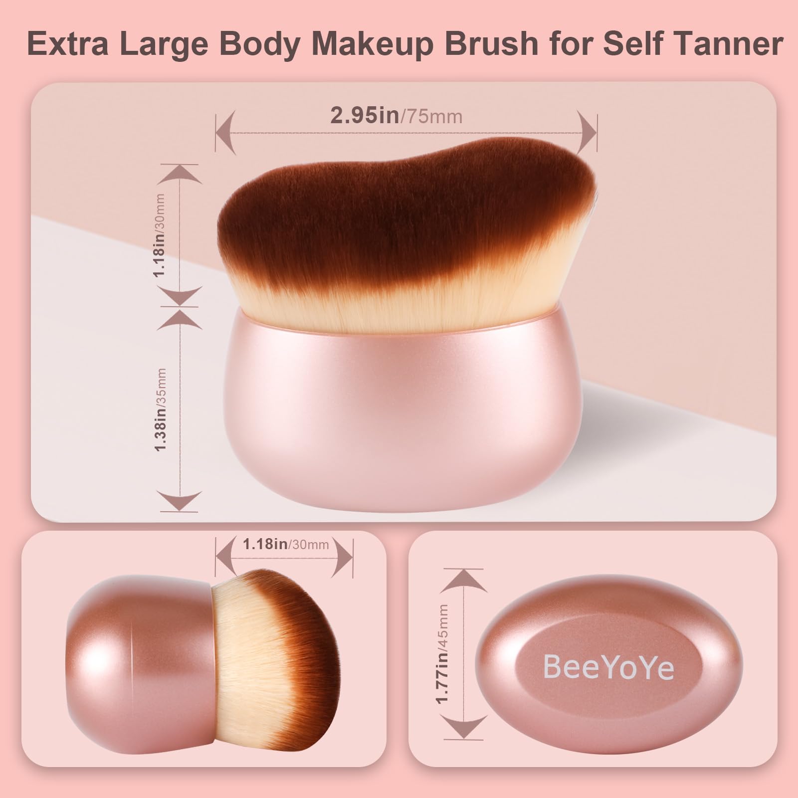 BeeYoYe uso húmedo y seco, adecuado para bronceado y maquillaje corporal.